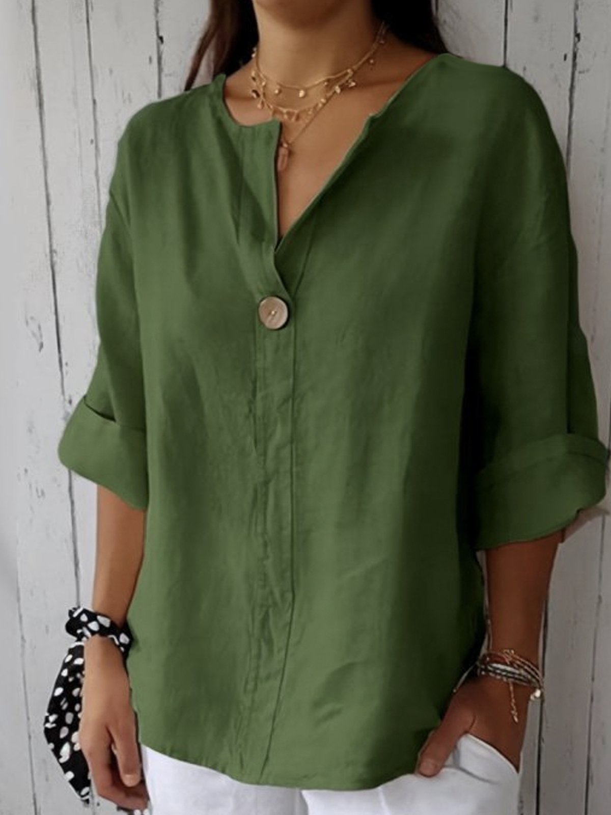 Isolde | Bluse med V-hals