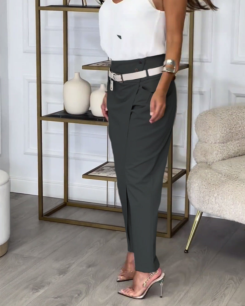 Harlow l Modieuze Broek met Zakke
