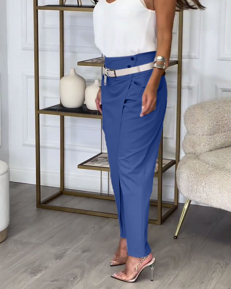 Harlow l Modieuze Broek met Zakke
