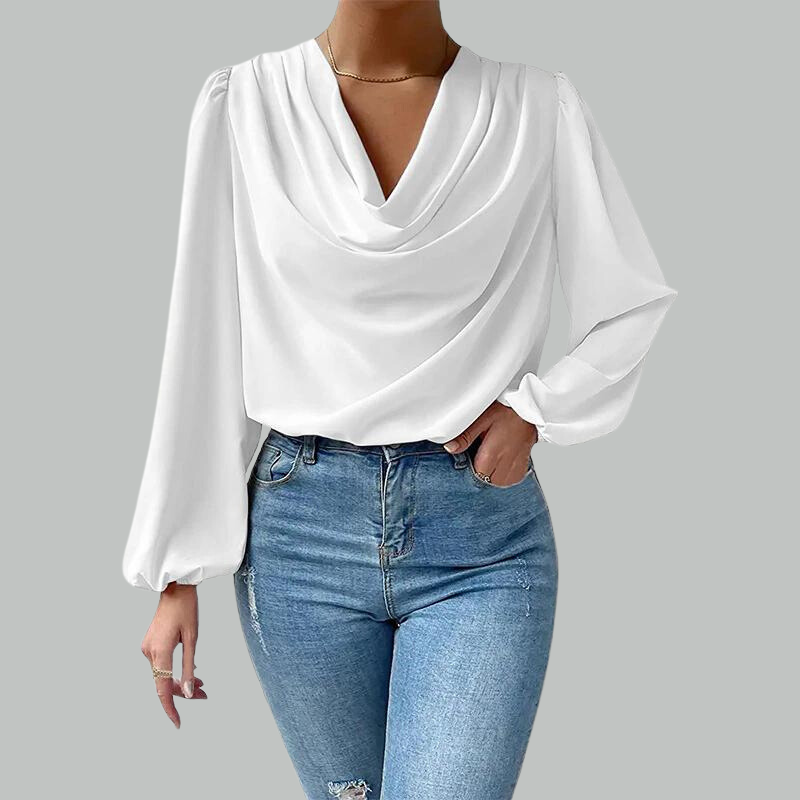 Lia chiffon blouse | Elegant Blouse with Long Sleeves