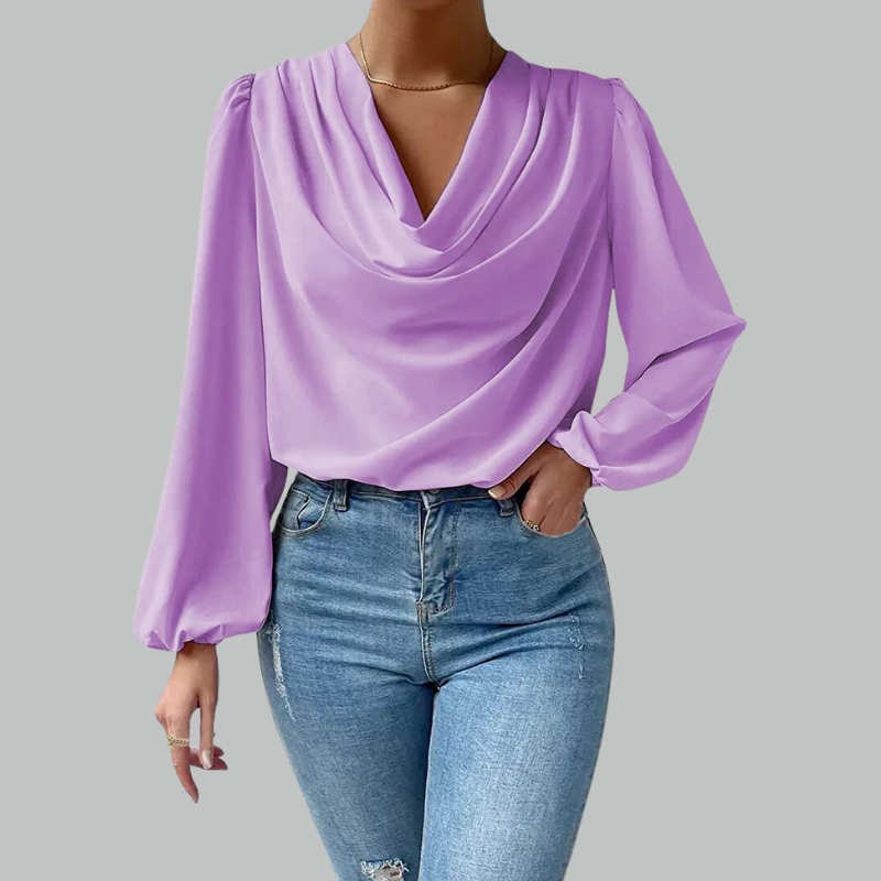 Lia chiffon blouse | Elegant Blouse with Long Sleeves