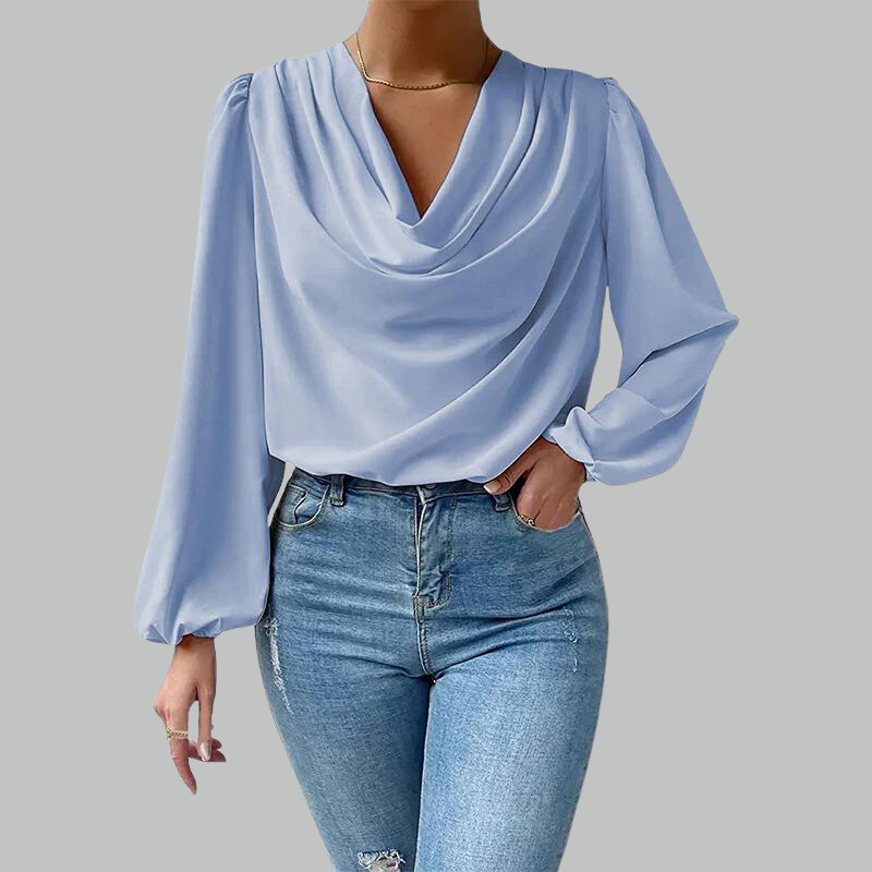 Lia chiffon blouse | Elegant Blouse with Long Sleeves