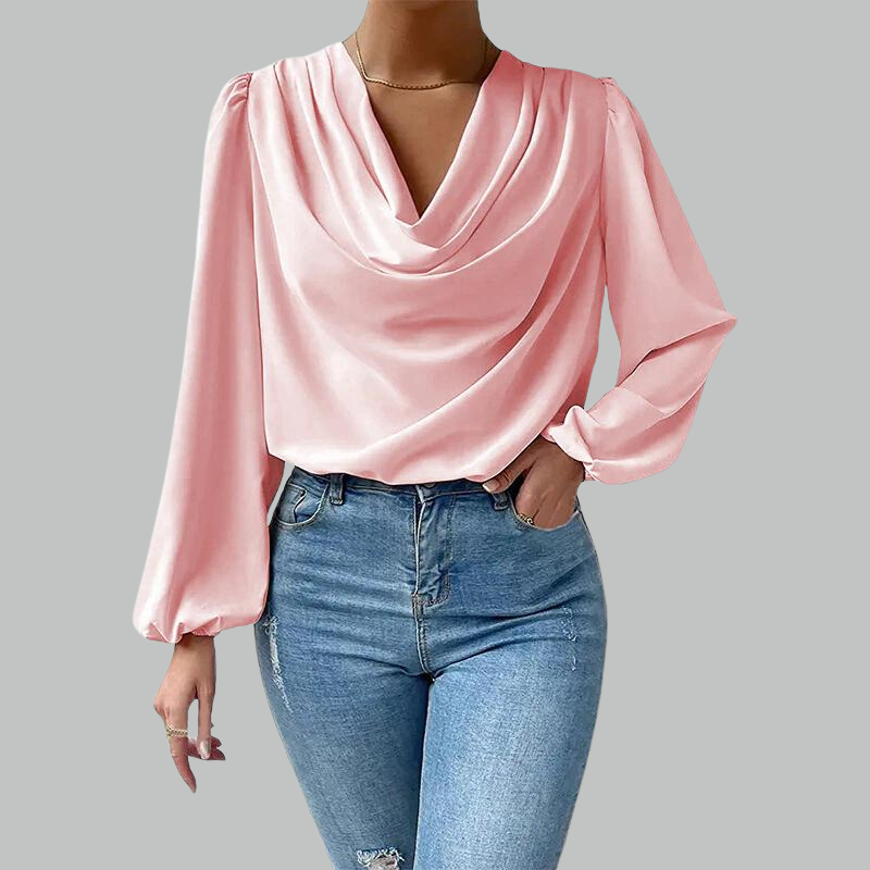 Lia chiffon blouse | Elegant Blouse with Long Sleeves