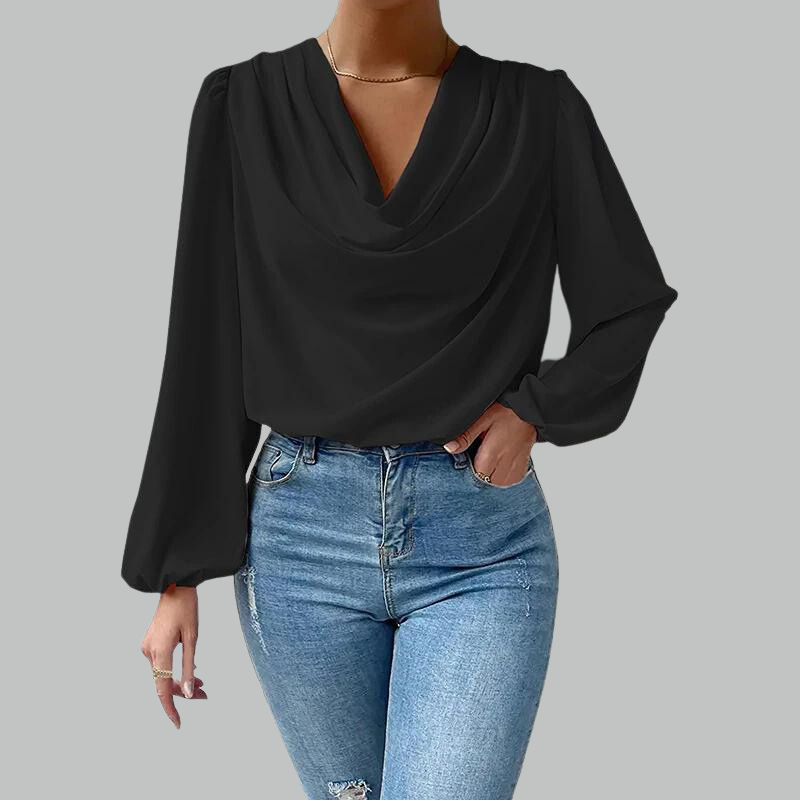 Lia chiffon blouse | Elegant Blouse with Long Sleeves