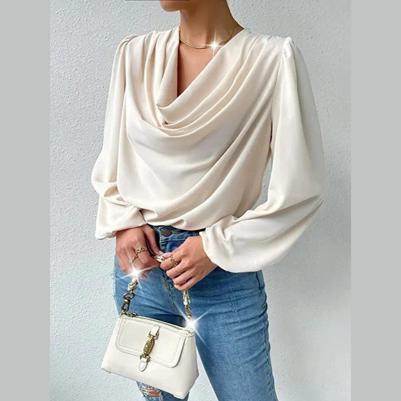 Lia chiffon blouse | Elegant Blouse with Long Sleeves