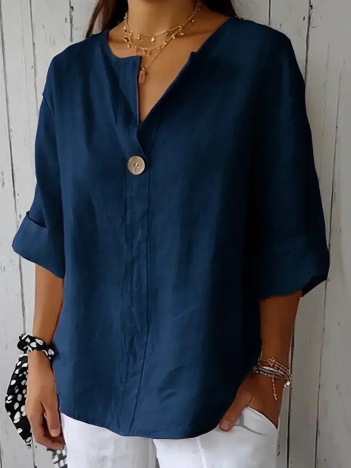 Isolde | Bluse med V-hals