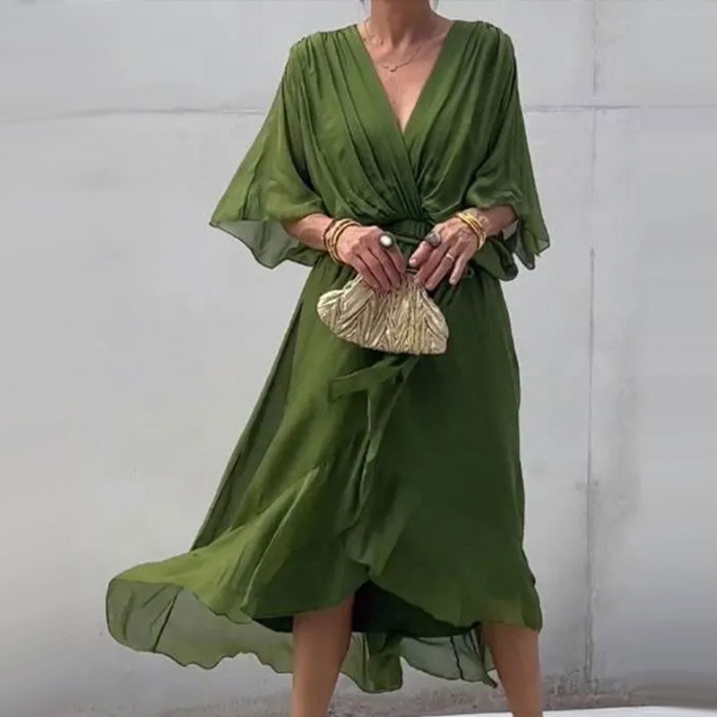 Sienna | Midikjole med V-hals