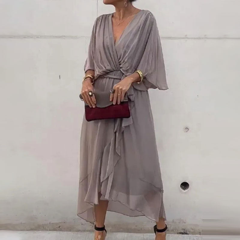 Sienna | Midikjole med V-hals