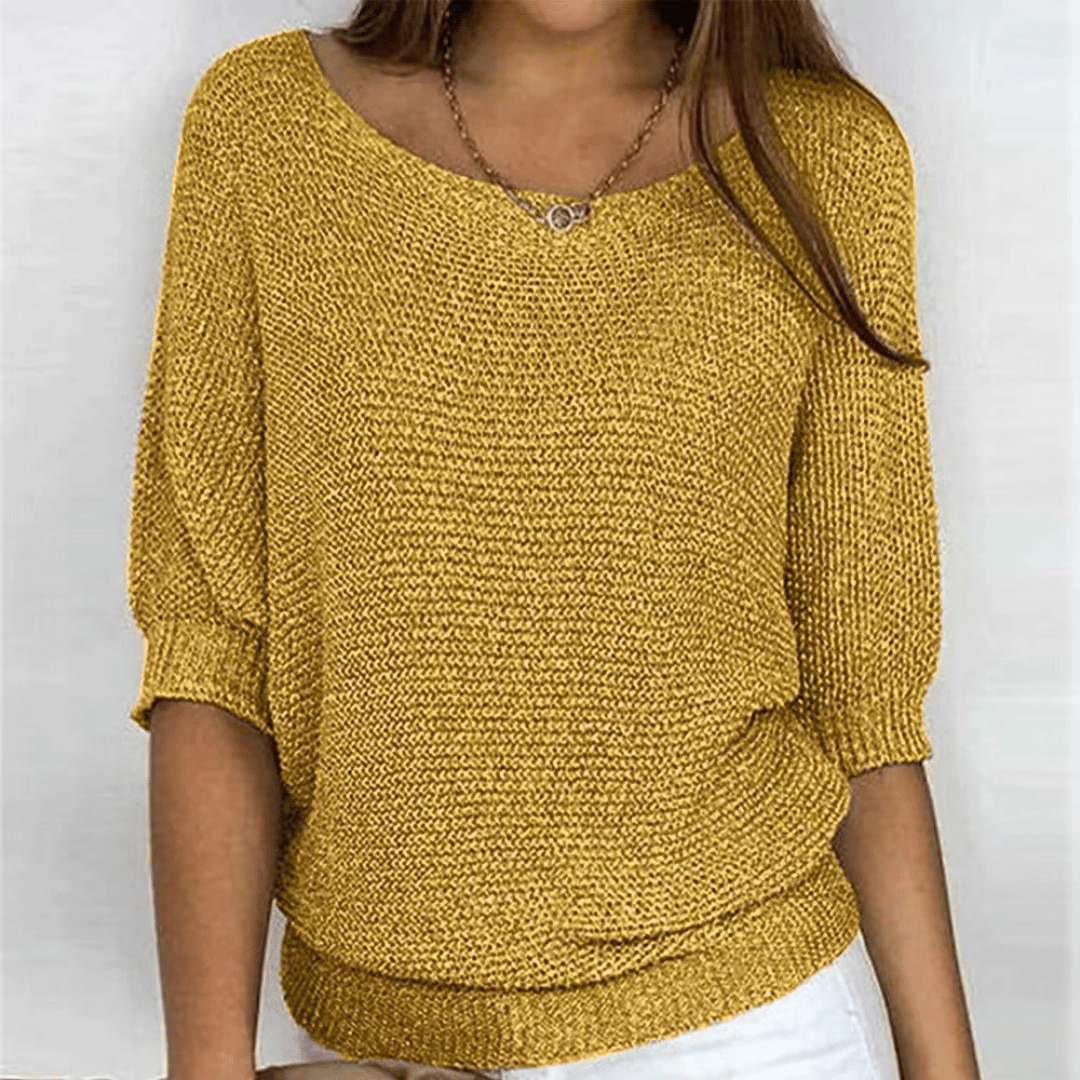 GINERA | Elegant and comfortable sweater with round neckline