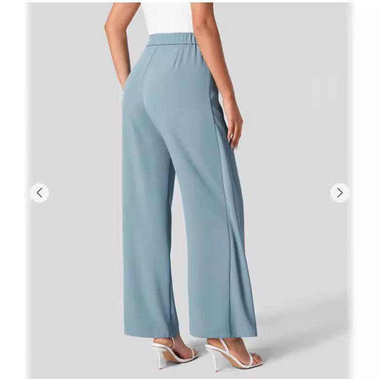 Cara | High-Waisted Wide Leg Trousers 