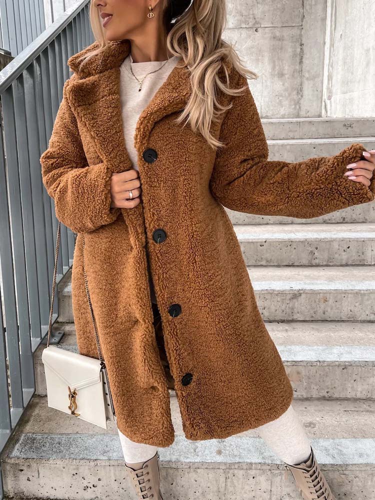 Jennifer Teddy Coat | Warme lange teddy jas is de toptrend in 2024