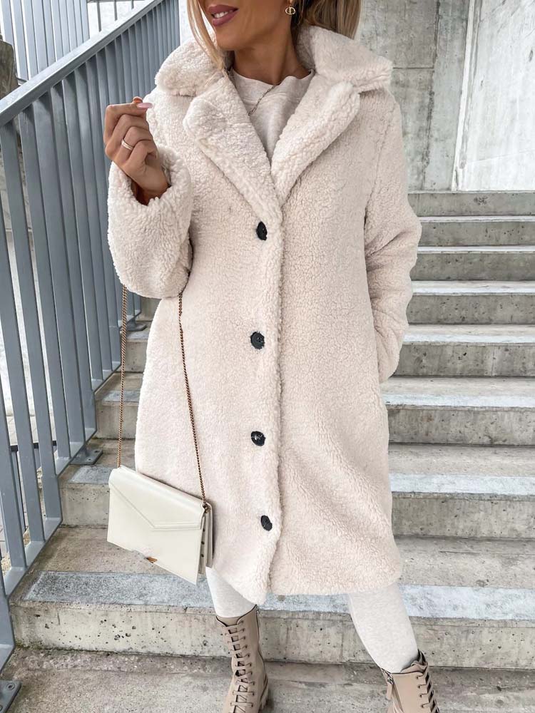 Jennifer Teddy Coat | Warm long teddy coat is the top trend in 2024