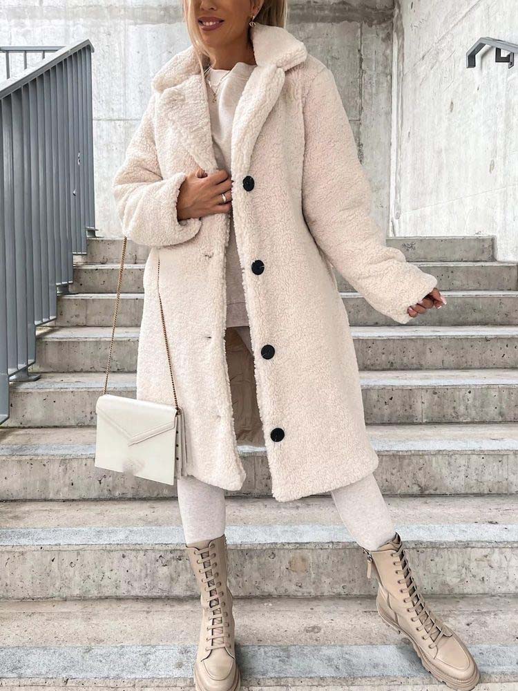 Jennifer Teddy Coat | Warm long teddy coat is the top trend in 2024