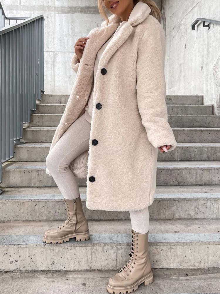 Jennifer Teddy Coat | Warme lange teddy jas is de toptrend in 2024