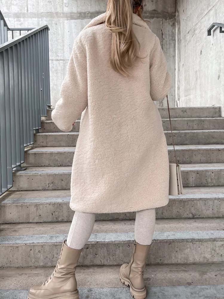 Jennifer Teddy Coat | Warm long teddy coat is the top trend in 2024