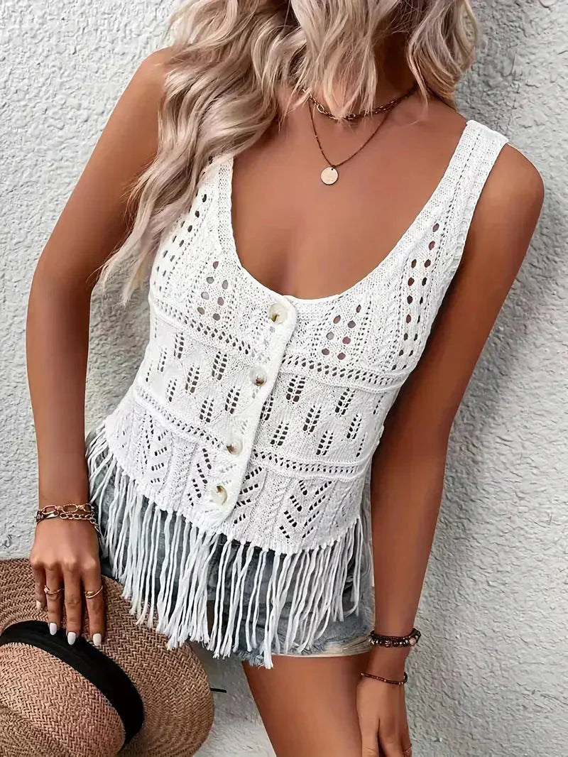 Knitted Top | White