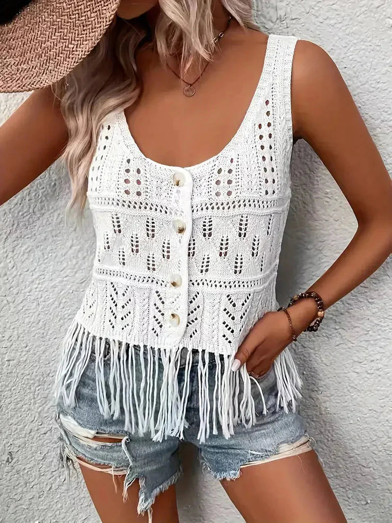 Knitted Top | White