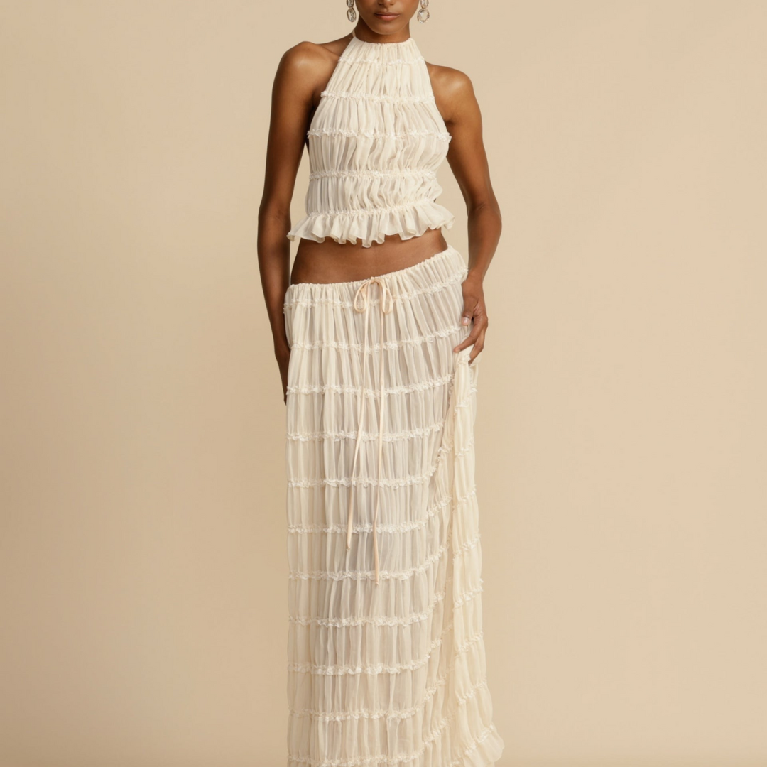 GIANA | Halter top and skirt set