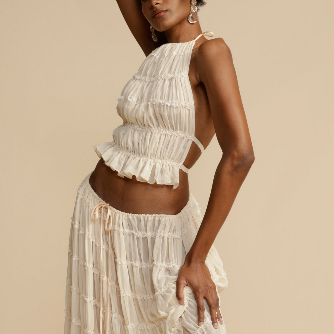 GIANA | Halter top and skirt set