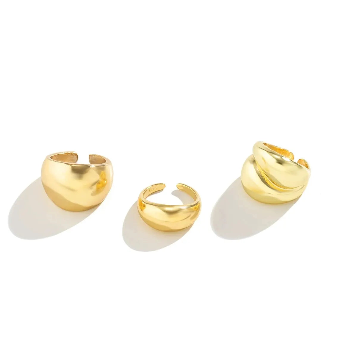 Venusia | 3 pcs shiny metal rings