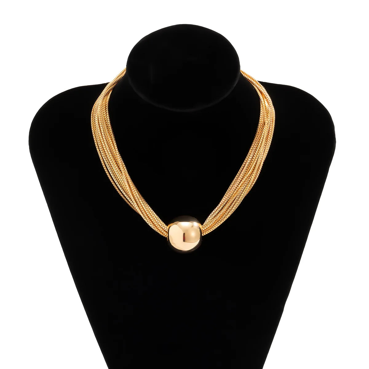 Venusia |  Gouden Meerlagige Box Chain Ketting