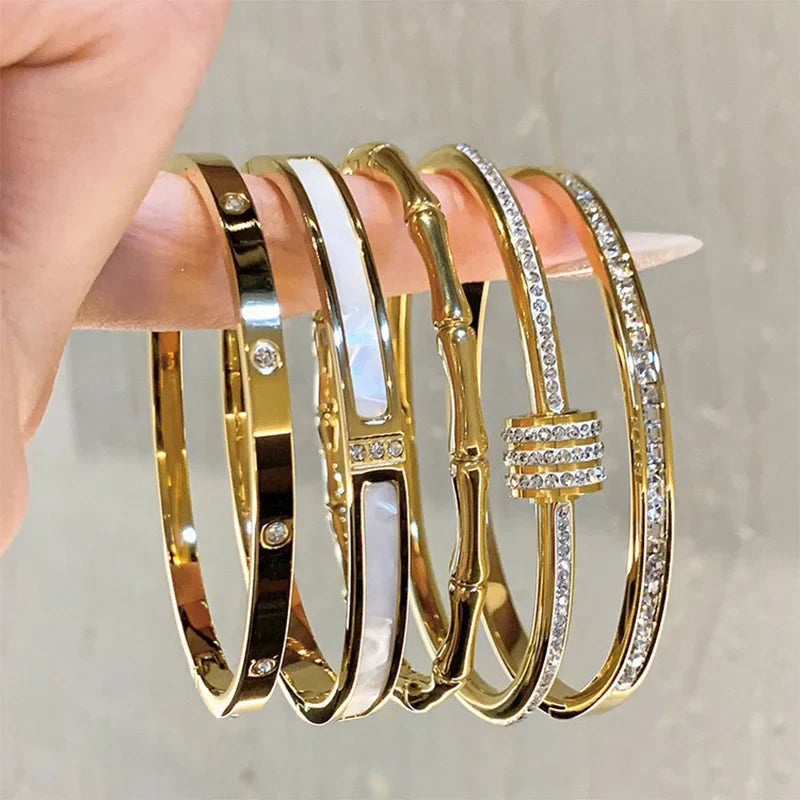 Venusia  | Titanium goudkleur Bangles voor vrouwen