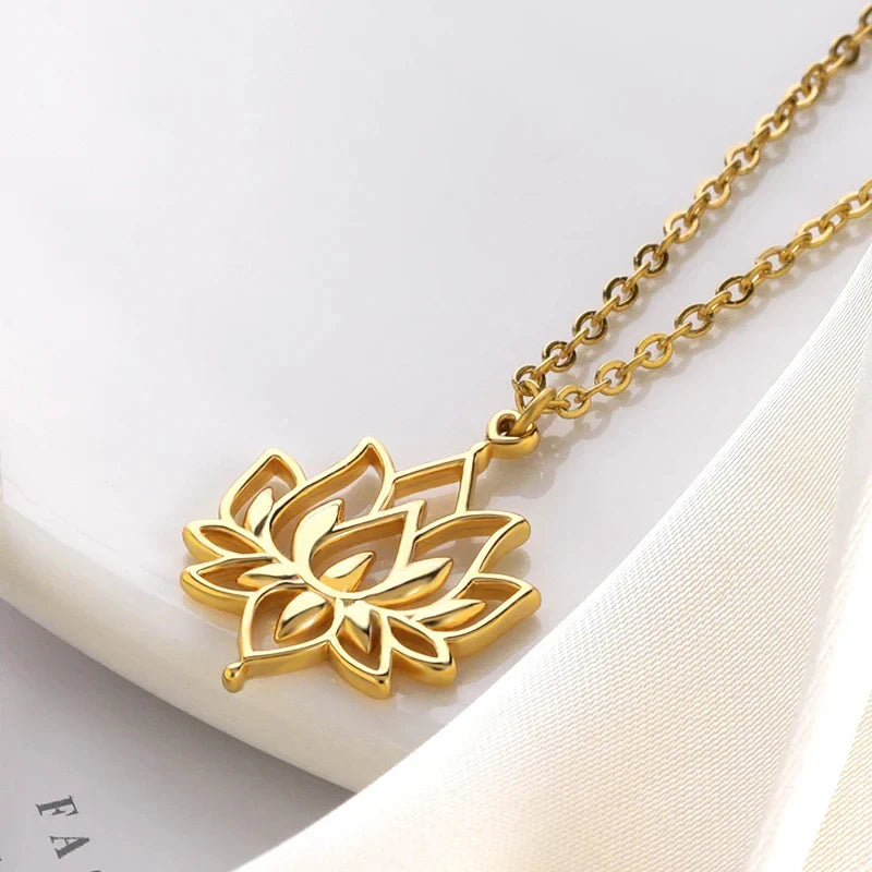 Venusia | Lotus flower pendant necklace for women