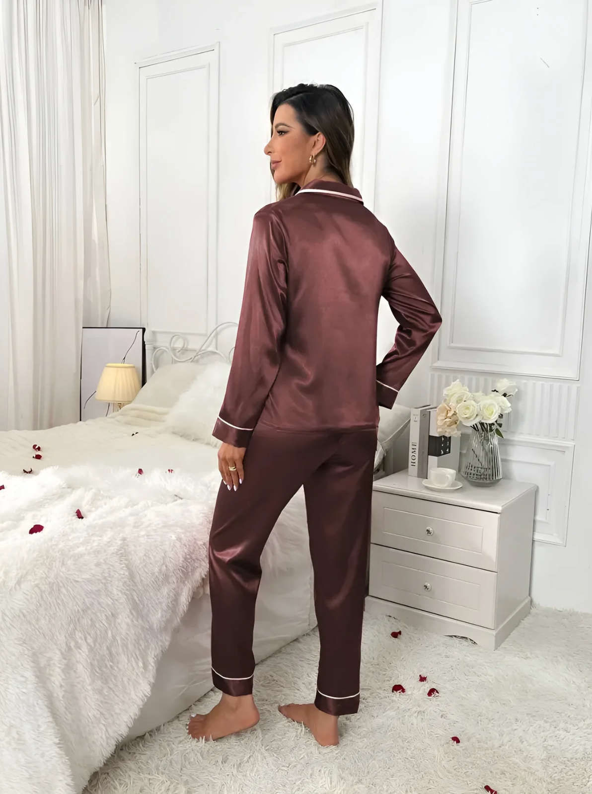 Rent | Elegance satin pyjamassæt