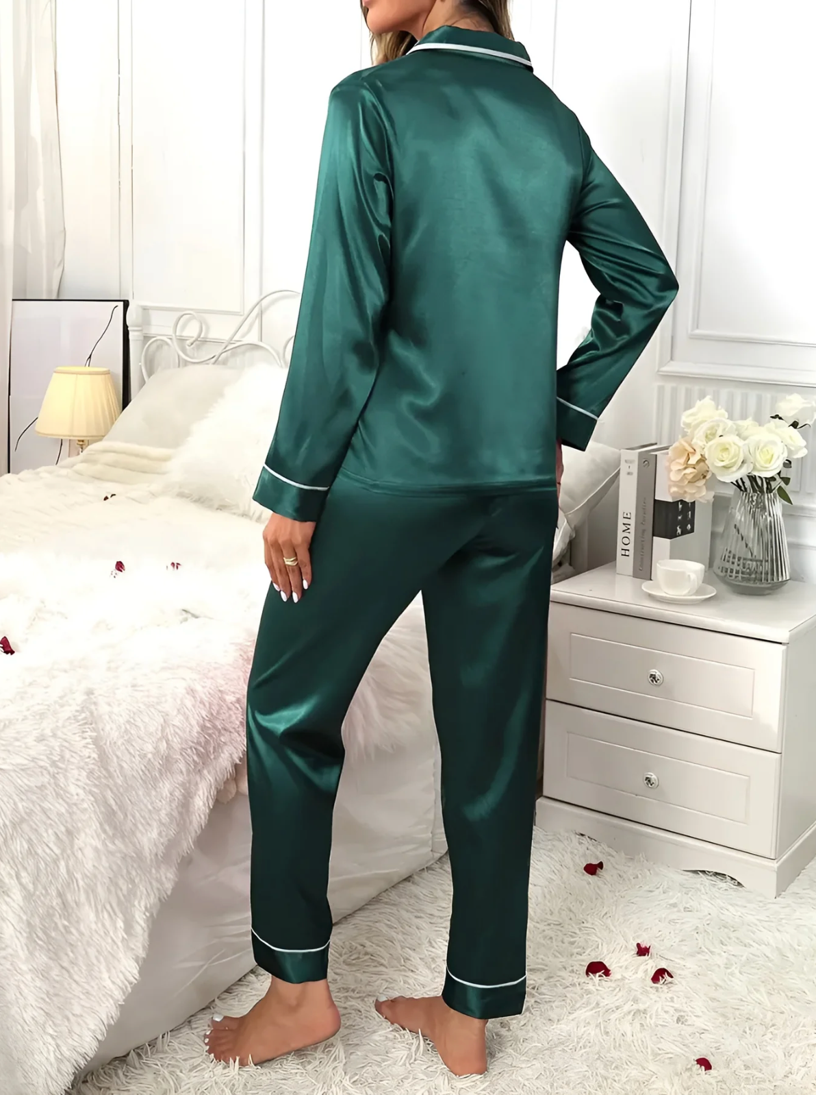 Rent | Elegance satin pyjamassæt