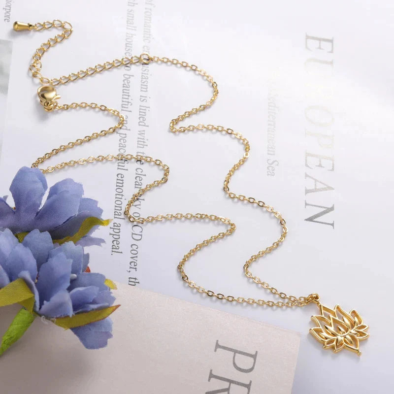 Venusia  | Lotus bloemen hanger ketting voor vrouwen